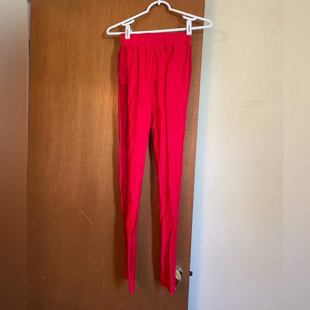 Red leggings